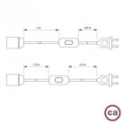 Juego de cables SnakeBis con portalámparas y cable de tela