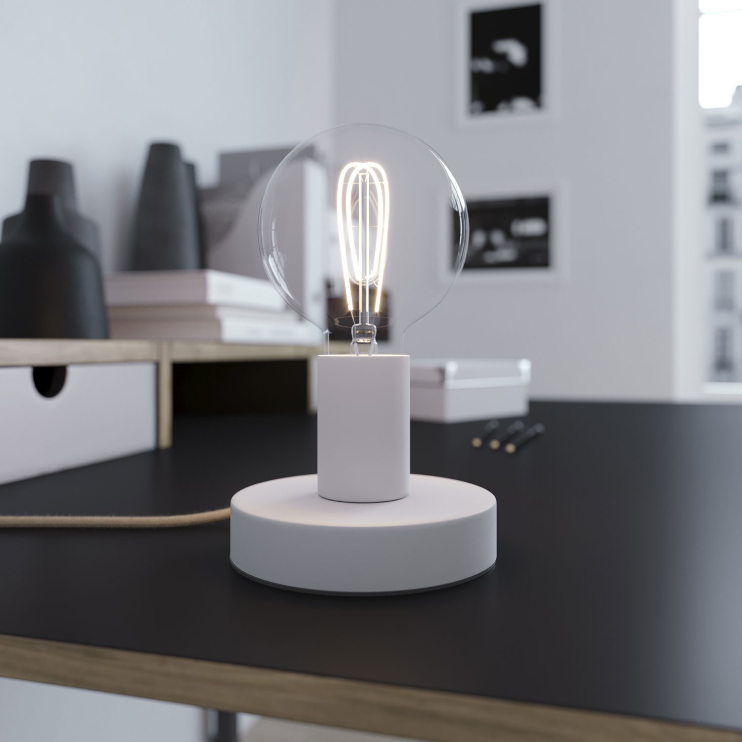 Posaluce Metal Lámpara de mesa
