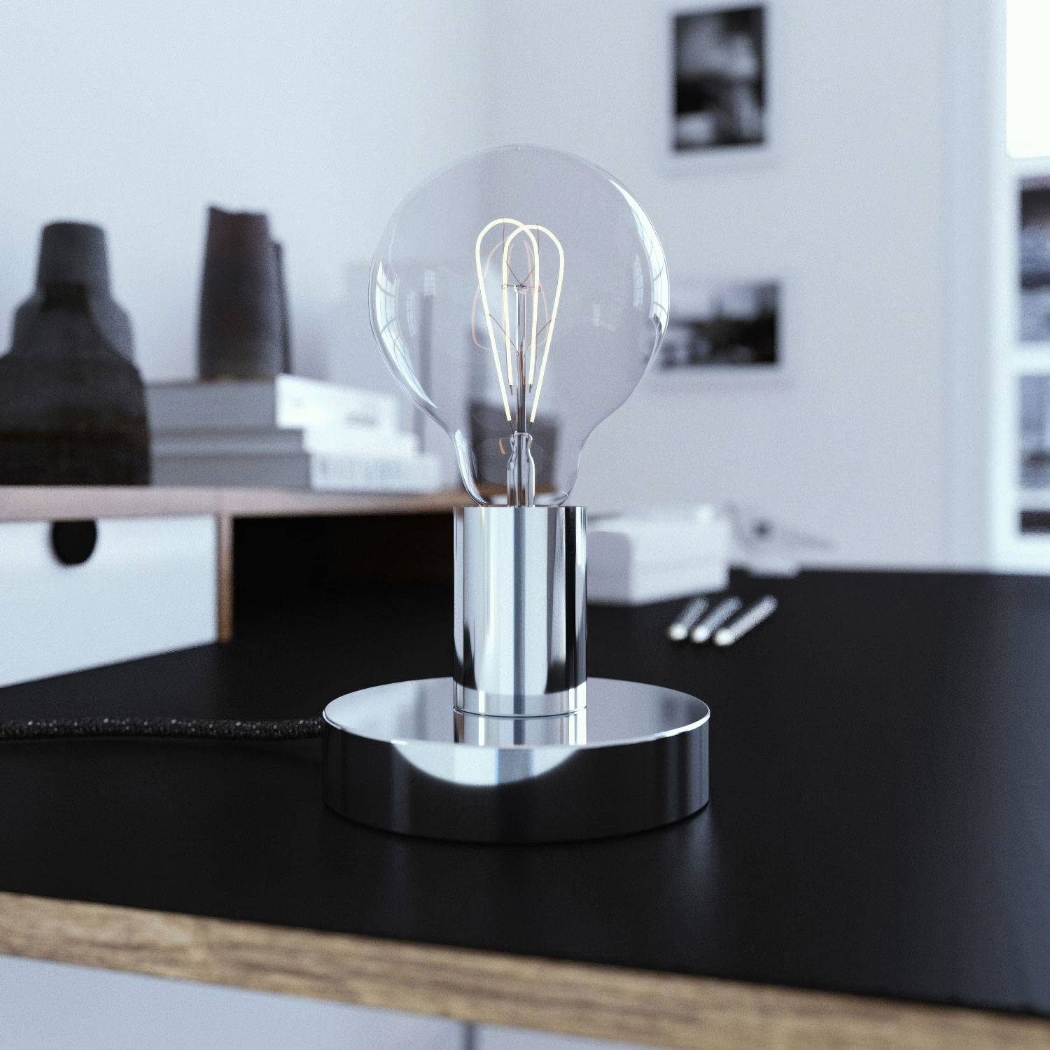 Posaluce Metal Lámpara de mesa