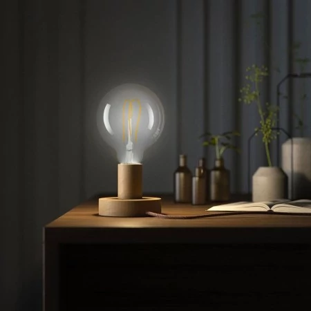 Posaluce  en madera  Small Lámpara de mesa