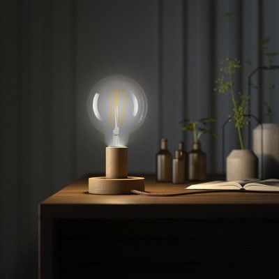 Posaluce  en madera  Small Lámpara de mesa