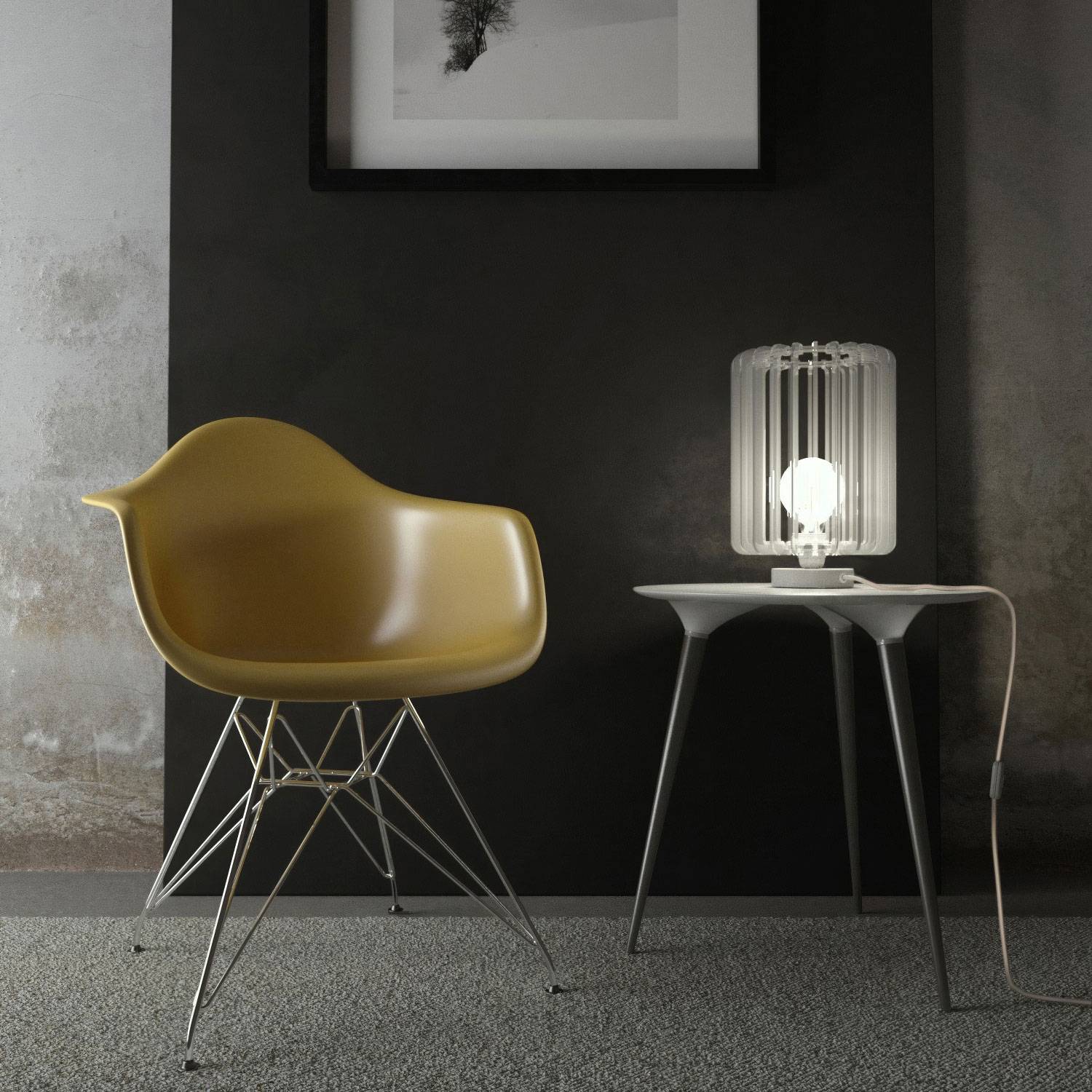 Posaluce Metal Lámpara de mesa para pantalla