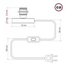Posaluce Metal Lámpara de mesa para pantalla