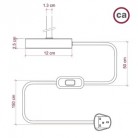 Lámpara de mesa metálica Alzaluce Globo