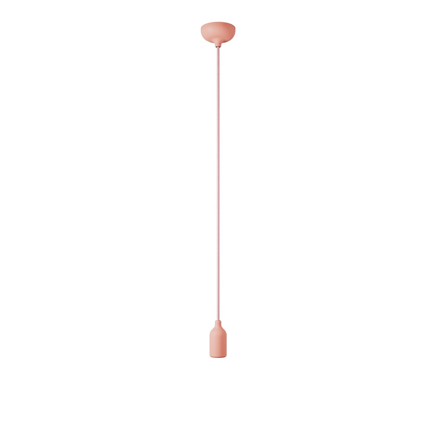 Lámpara colgante de colores de silicona con cable textil