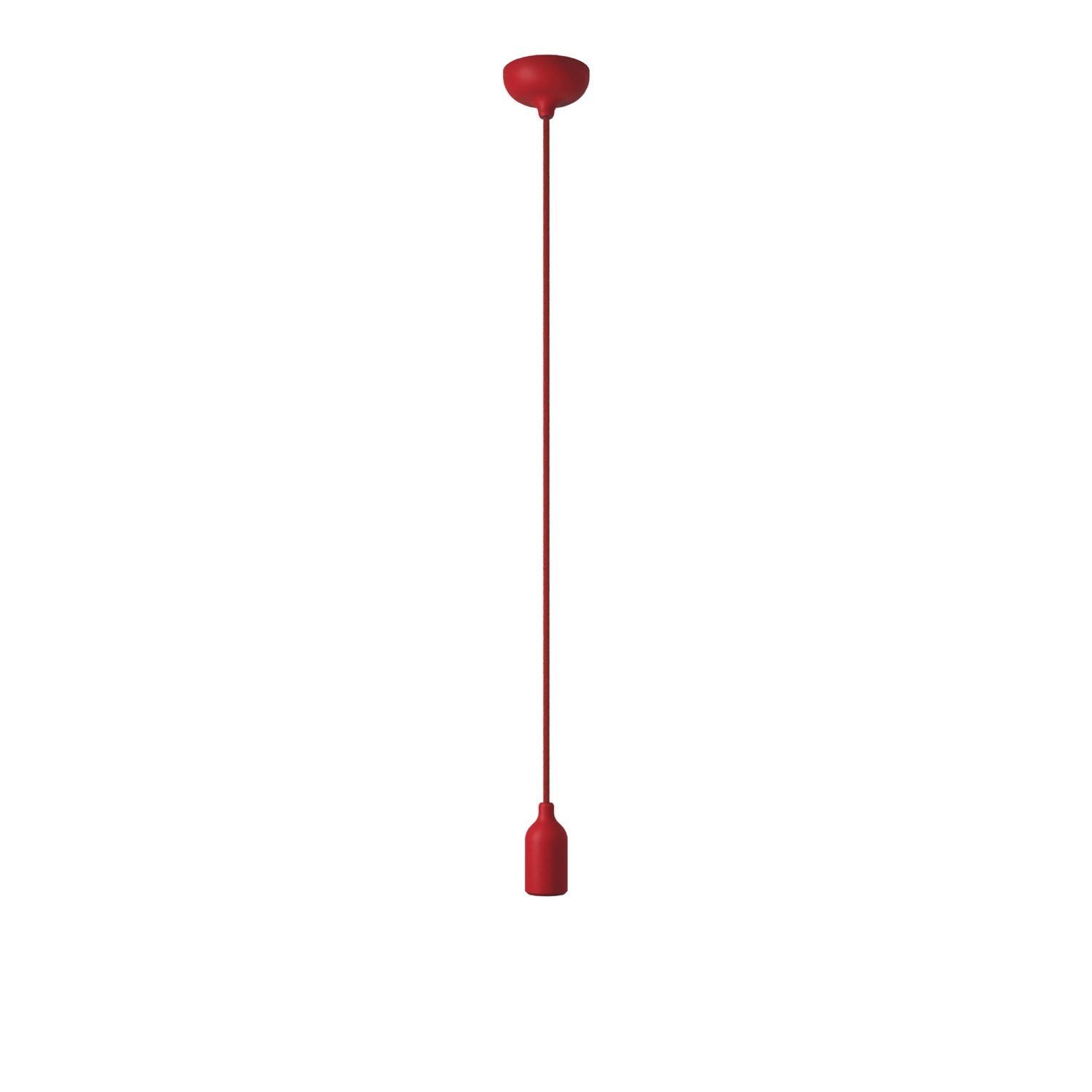 Lámpara colgante de colores de silicona con cable textil