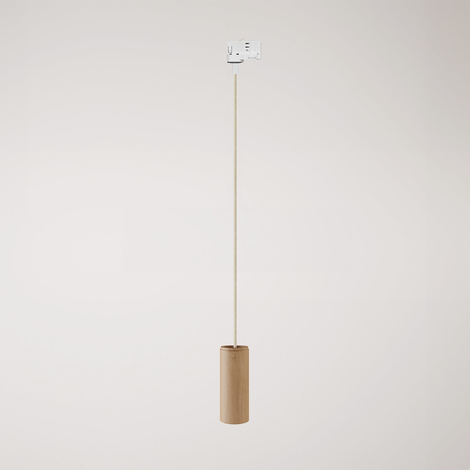 Lámpara colgante para carril con pantalla de madera
