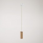 Lámpara colgante para carril con pantalla de madera