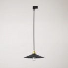 Lámpara de carril con pantalla de metal esmaltado Swing
