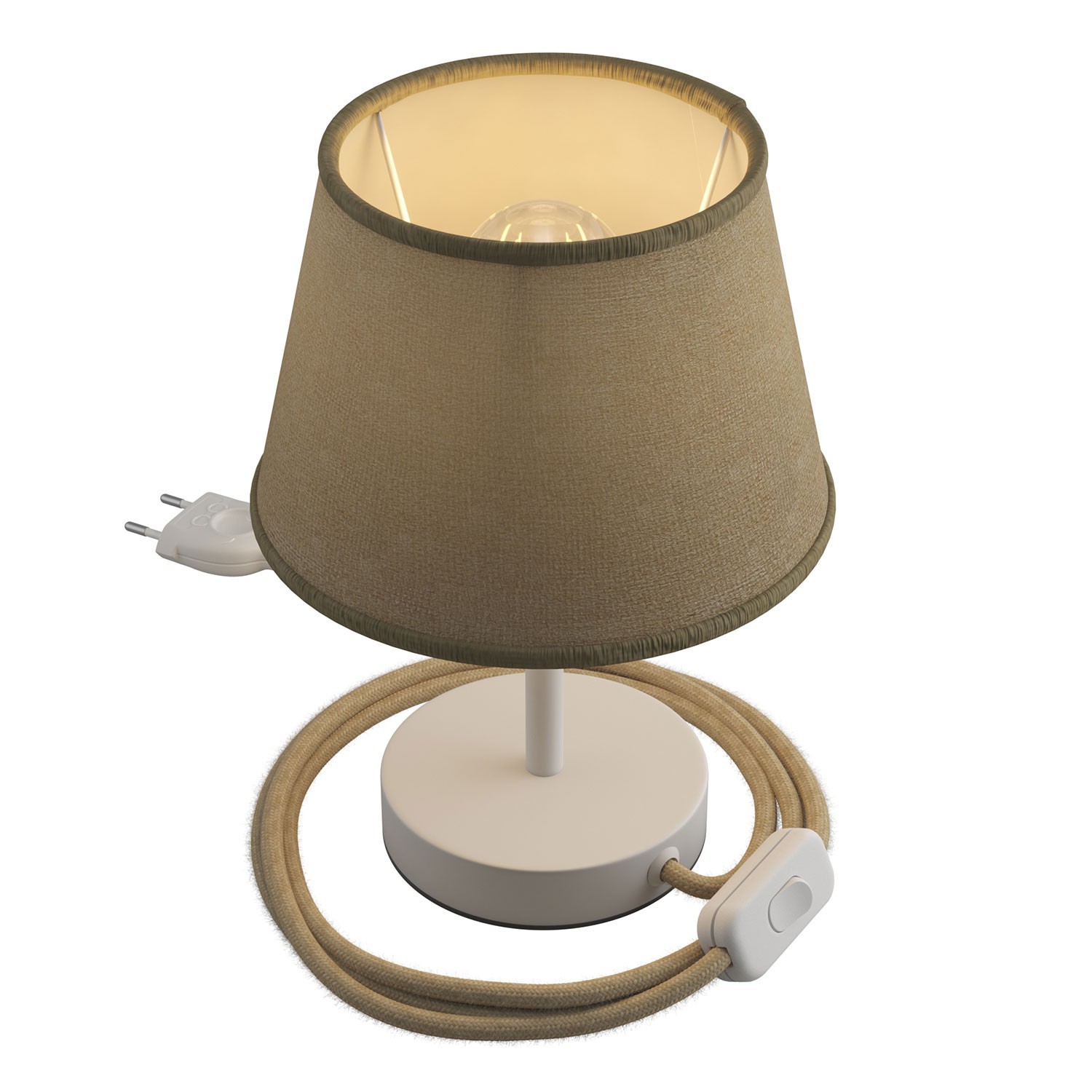 Alzaluce, lámpara de mesa tradicional con pantalla Imperio