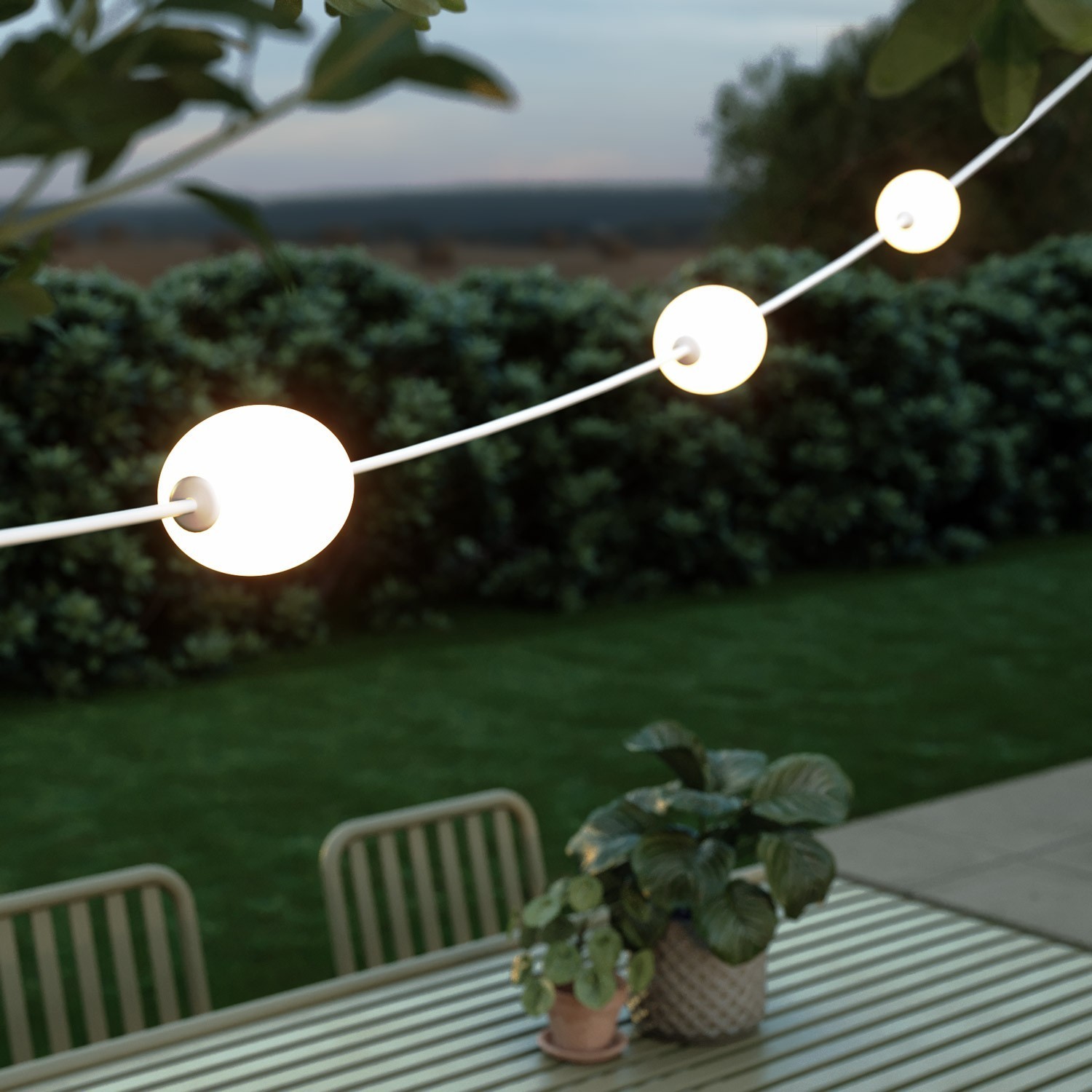 Guirnalda luminosa exterior IP67 de 3 luces Marina