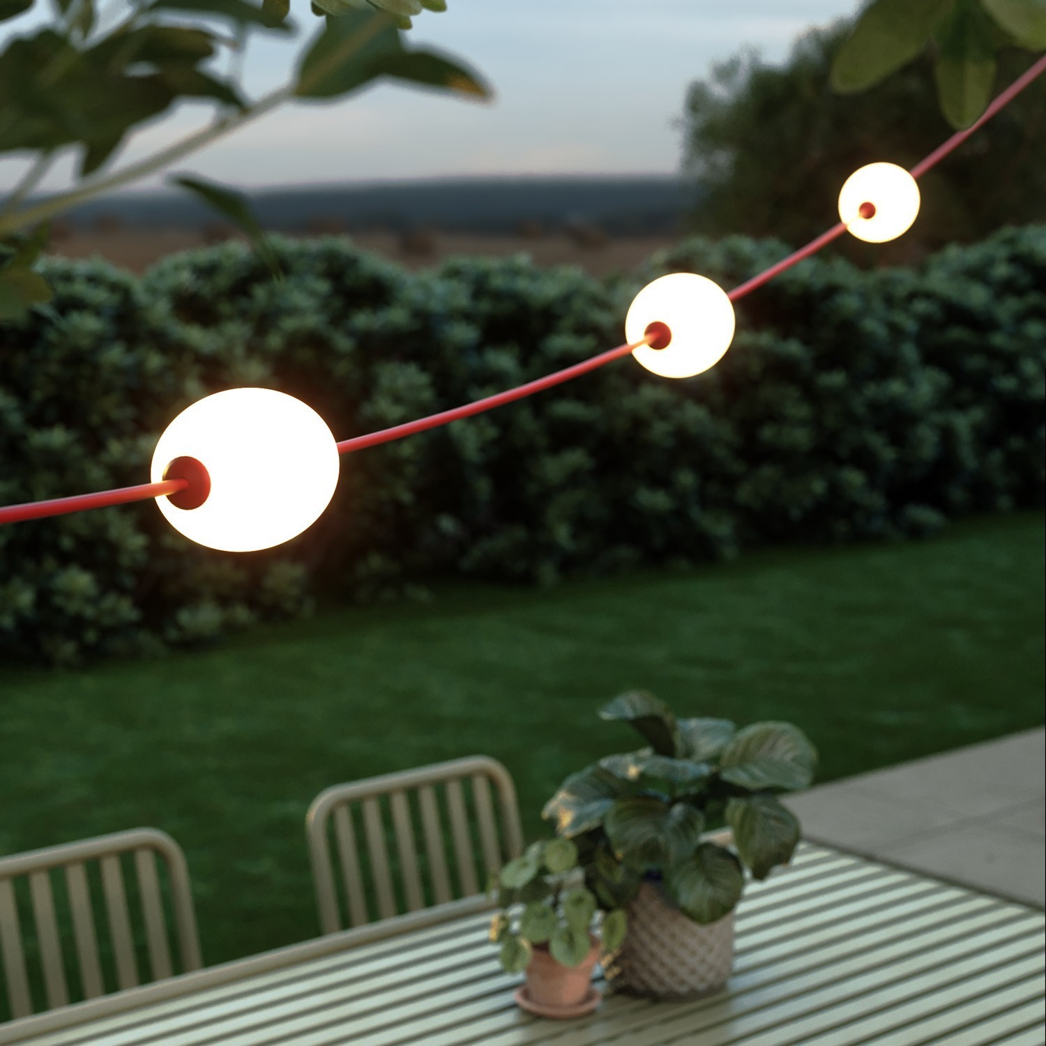 Guirnalda luminosa exterior IP67 de 3 luces Marina
