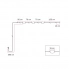 Guirnalda luminosa exterior IP67 de 3 luces Marina