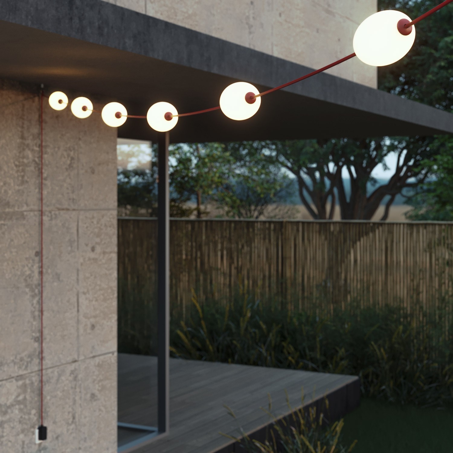 Guirnalda luminosa exterior IP67 de 6 luces Marina