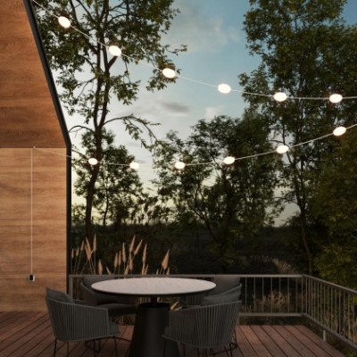 Guirnalda luminosa exterior IP67 de 12 luces Marina
