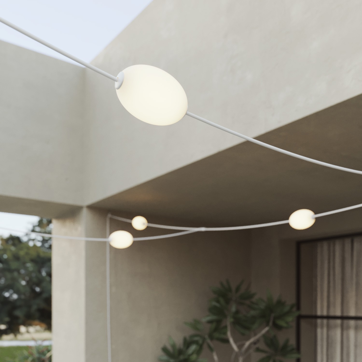 Guirnalda de luces exterior Marina con doble caída IP67