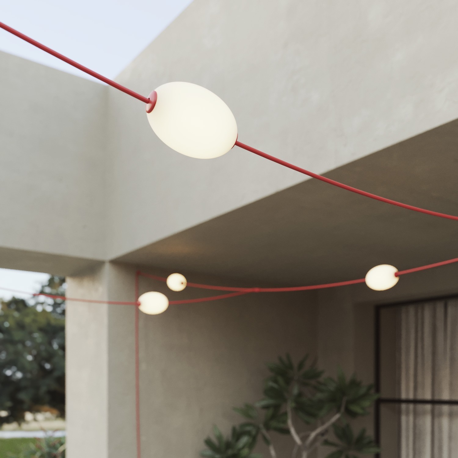 Guirnalda de luces exterior Marina con doble caída IP67