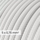Cable textil redondo 5x0,75 Blanco