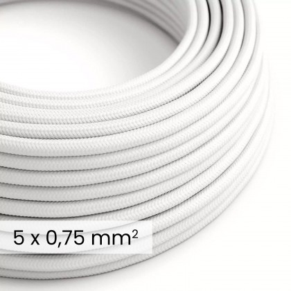 Cable textil redondo 5x0,75 Blanco