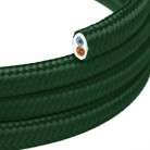 Cable eléctrico plano de color verde bosque brillante