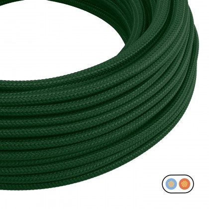 Cable eléctrico plano de color verde bosque brillante