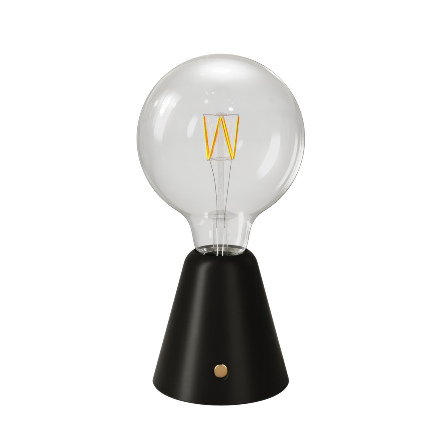 Lámpara portátil LED recargable con bombilla esférica