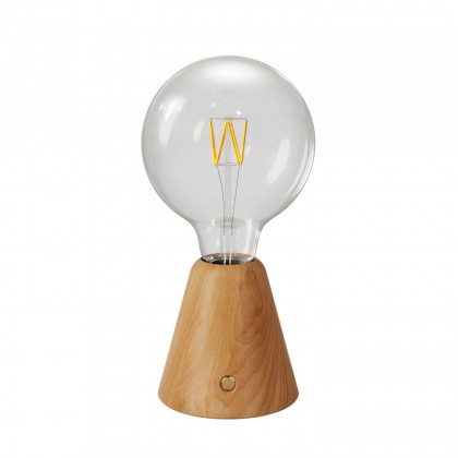 Lámpara portátil LED recargable con bombilla esférica