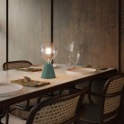Lámpara portátil LED recargable con bombilla esférica