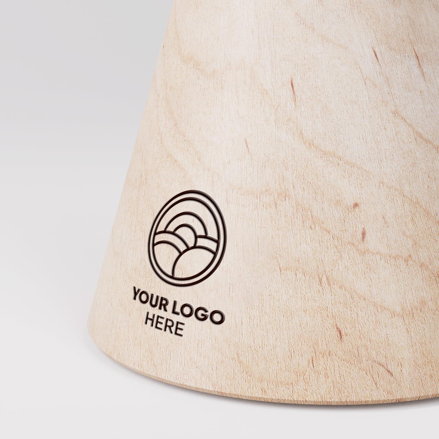 Lámpara portátil con base de madera personalizable