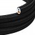 Cable eléctrico textil plano en color Negro Carbon brillante - PM04