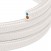 Cable eléctrico textil planoen color Blanco óptico brillante - PM01