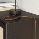 Cable eléctrico plano recubierto de tela color Whisky