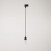 Lámpara colgante de carril vintage con cable trenzado