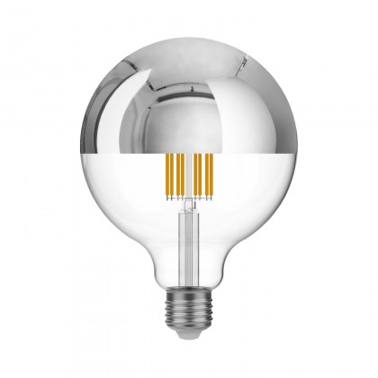 Bombilla LED Globo G125 Media Esfera Plata 7W Regulable