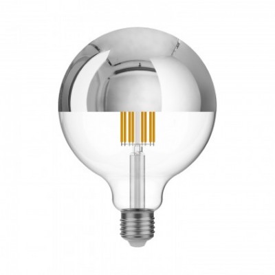 Bombilla LED Globo G125 Media Esfera Plata 7W Regulable