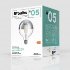 Bombilla LED Globo G125 Media Esfera Plata 7W Regulable