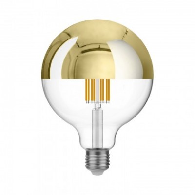 Bombilla LED Globo G125 Media Esfera Dorada 7W Regulable