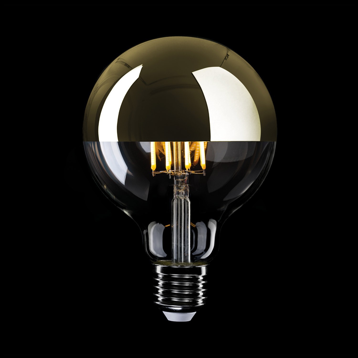 Bombilla LED Globo G125 Media Esfera Dorada 7W Regulable