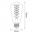 Bombilla LED Smoky Edison ST64 4,8W E27 Regulable