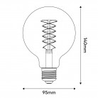 Bombilla LED Smoky Globo G95 4,8W E27 Regulable