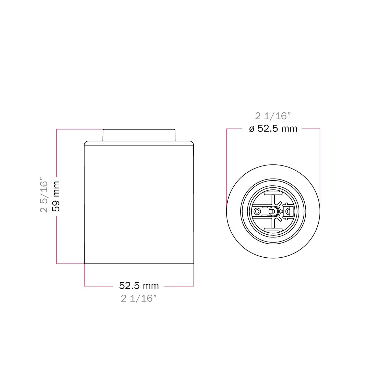 Kit portalámparas E27 de metal para pared o techo