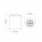 Kit portalámparas E27 de metal para pared o techo