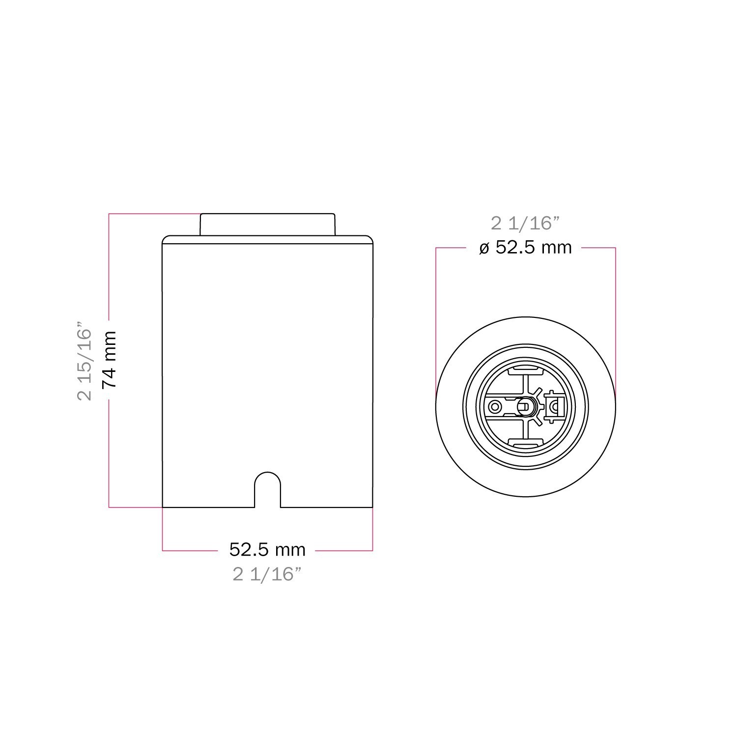 Kit Spostaluce de metal con portalámparas E27