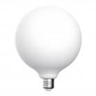 Aplique de metal con bombilla globo efecto porcelana