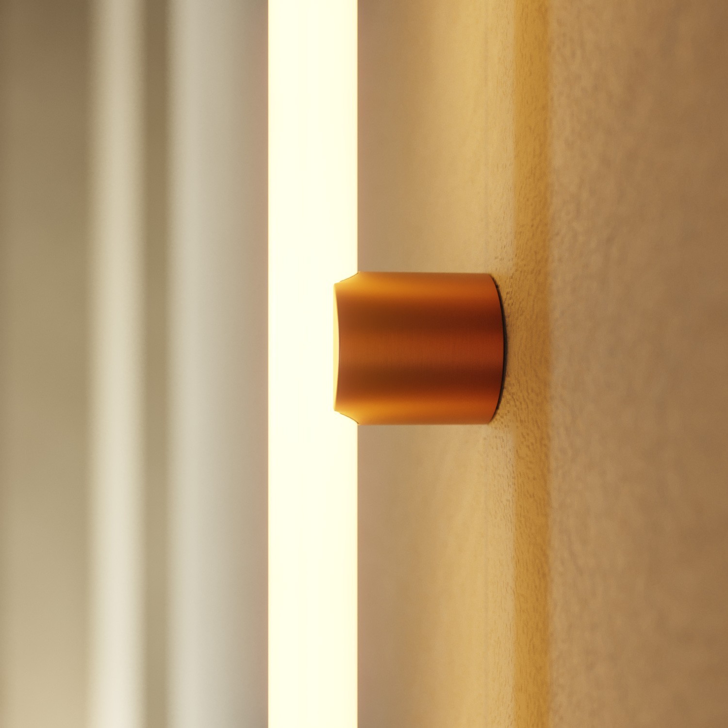 Lámpara de metal para pared o techo con bombilla LED lineal S14d