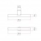 Lámpara de metal para pared o techo con bombilla LED lineal S14d