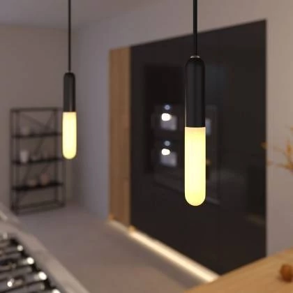 Lámpara de araña moderna en metal con cable textil, E14