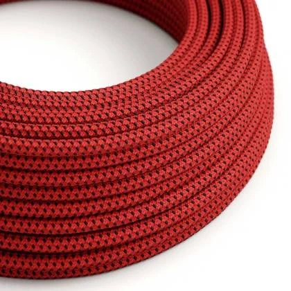 Cable Eléctrico Redondo Recubierto en tejido Efecto 3D en relieve Red Devil RT94