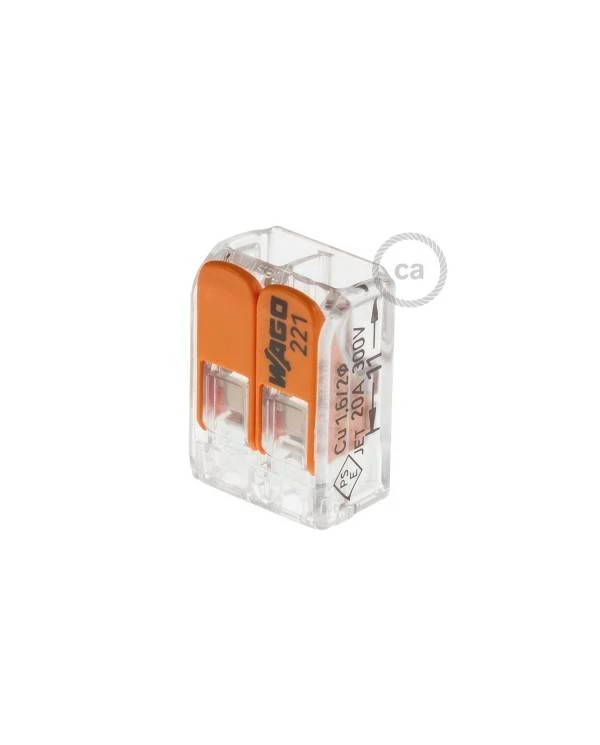 Borne universal 2 polos Transparente