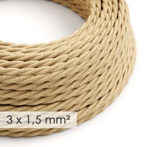Cable electrico de sección grande 3x1,50 trenzado - Jute TN06